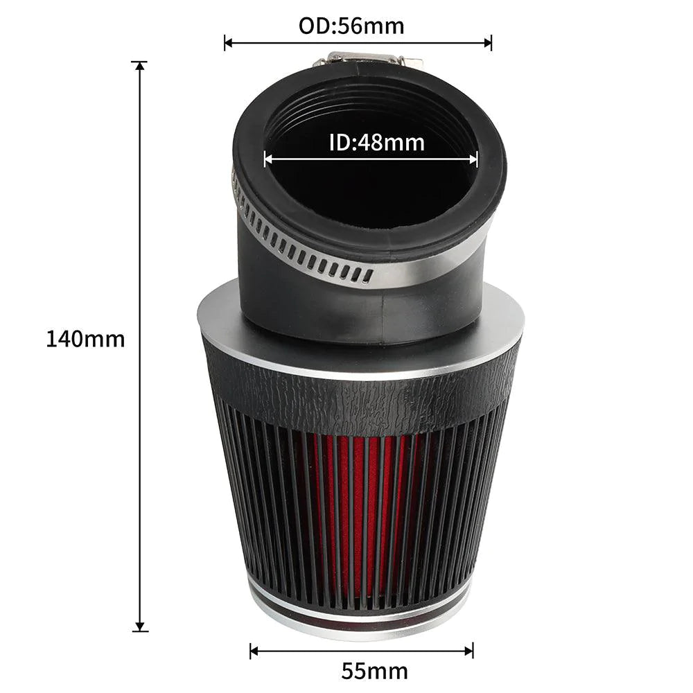 High Air Flow Clip Angle Cone Air Filter