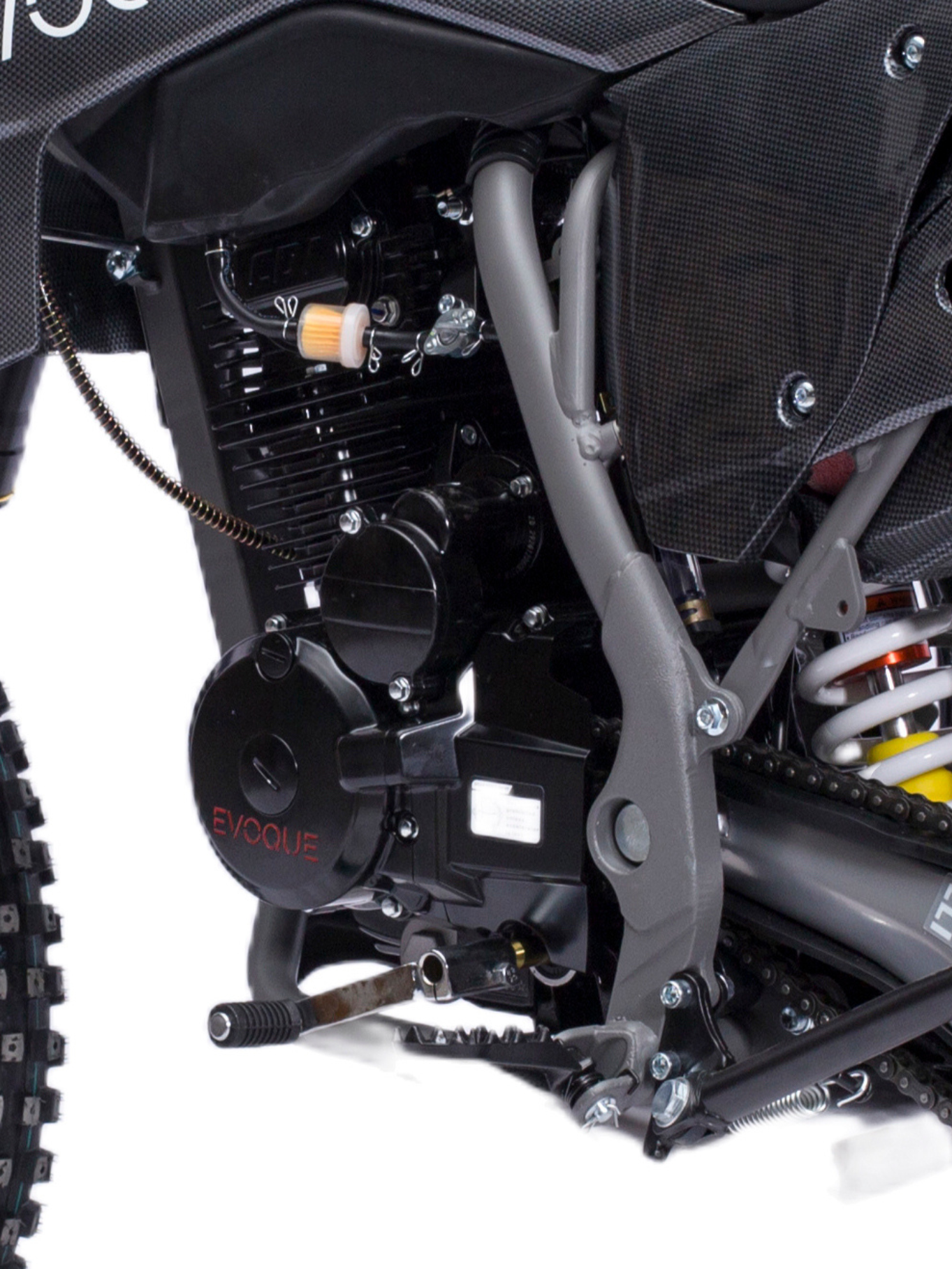 High-performance Evoque VQ-150RL trail bike,
Aggressive styling Evoque 150cc dirt bike